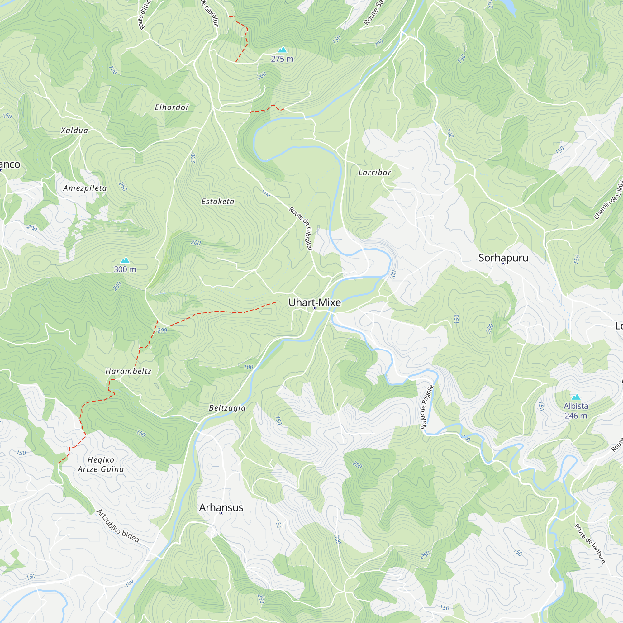Gîte Ostatua map