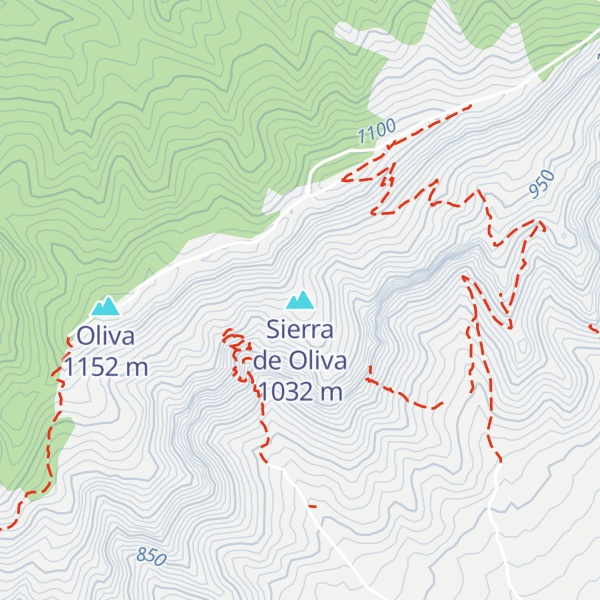 Map of Sierra de Oliva