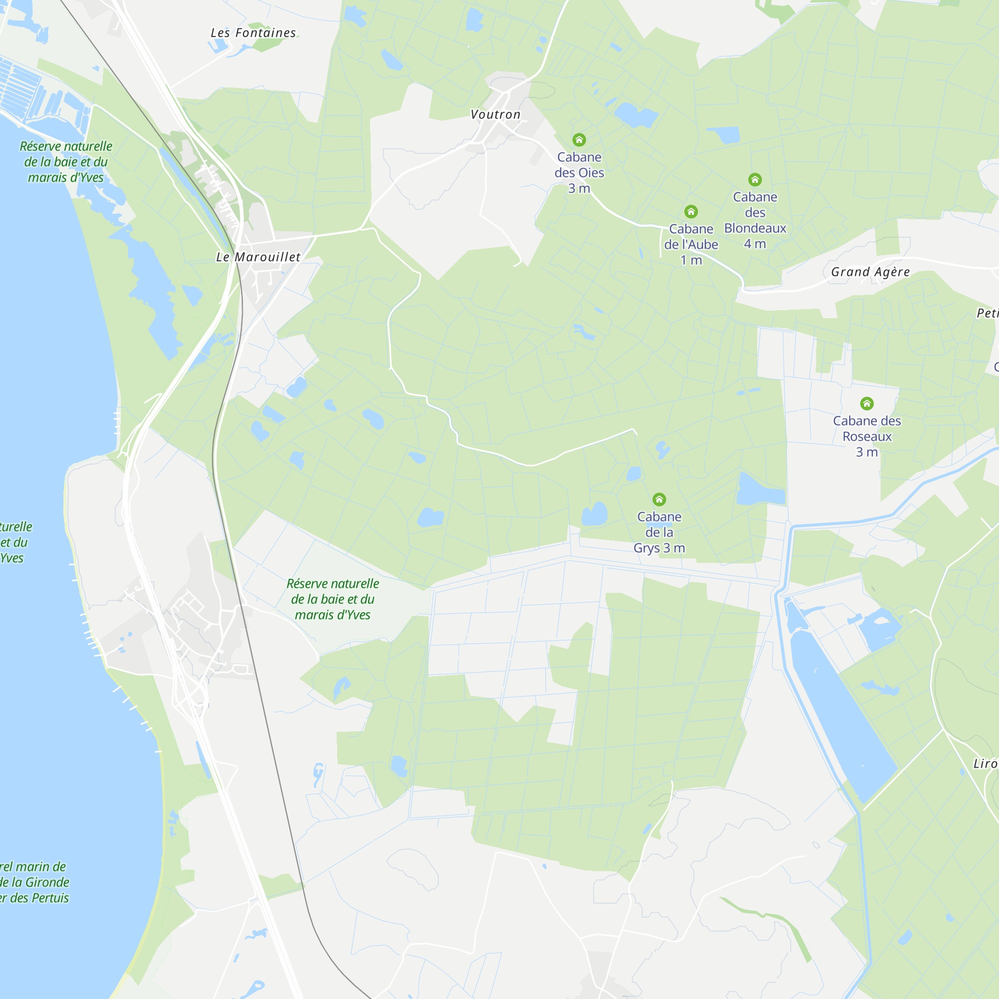 Cabane des Aubiers map