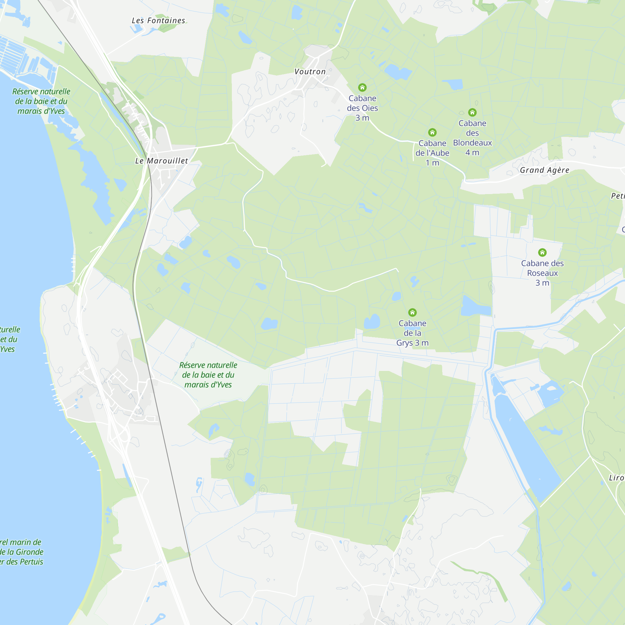 Cabane des Aubiers map