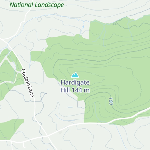 Map of Hardigate Hill
