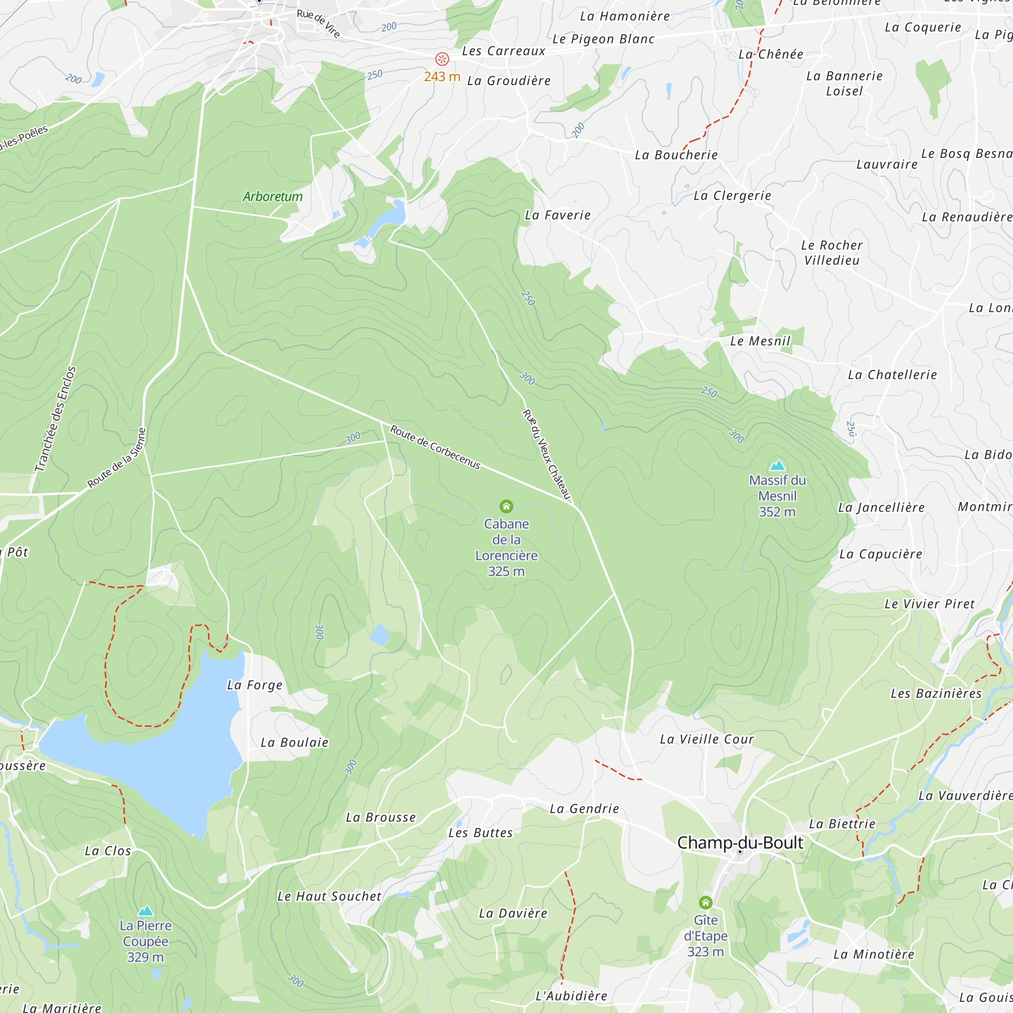 Cabane de la Lorencière map