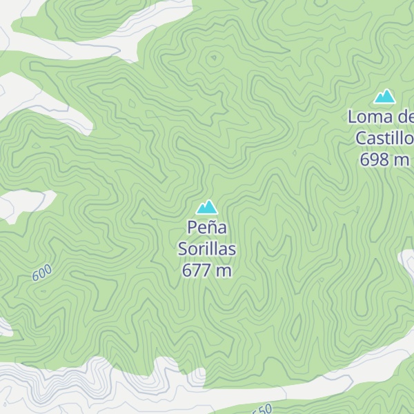 Map of Peña Sorillas