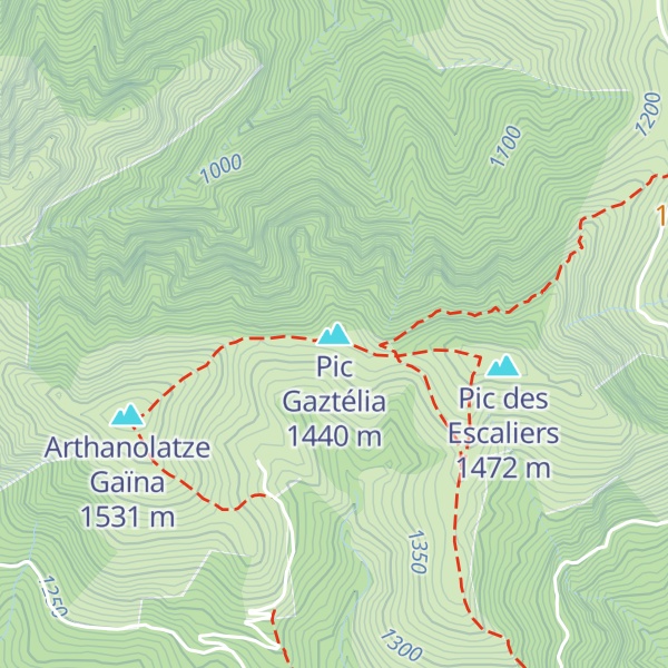 Map of Pic Gaztélia