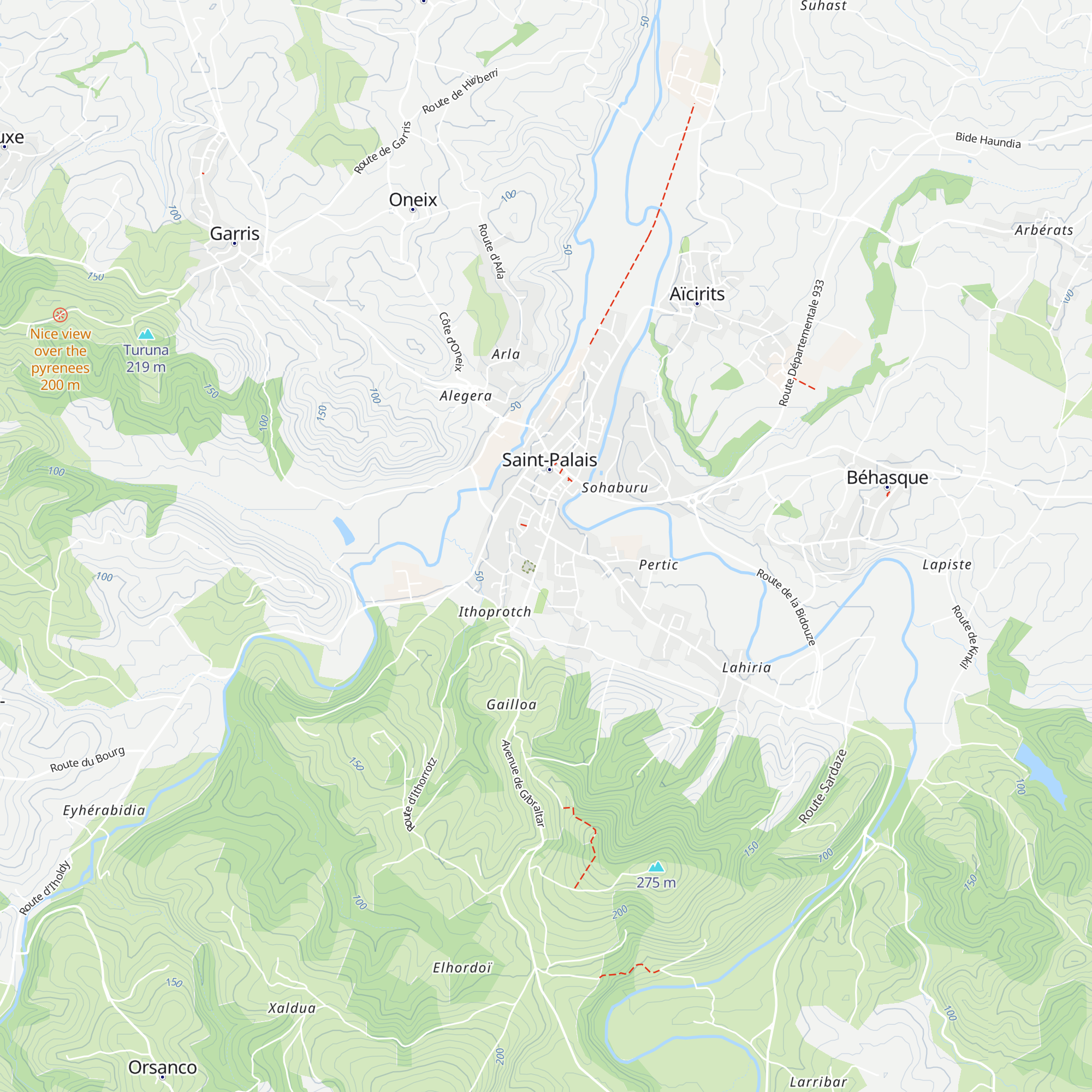 Office de Tourisme de Saint Palais - Pays Basque map