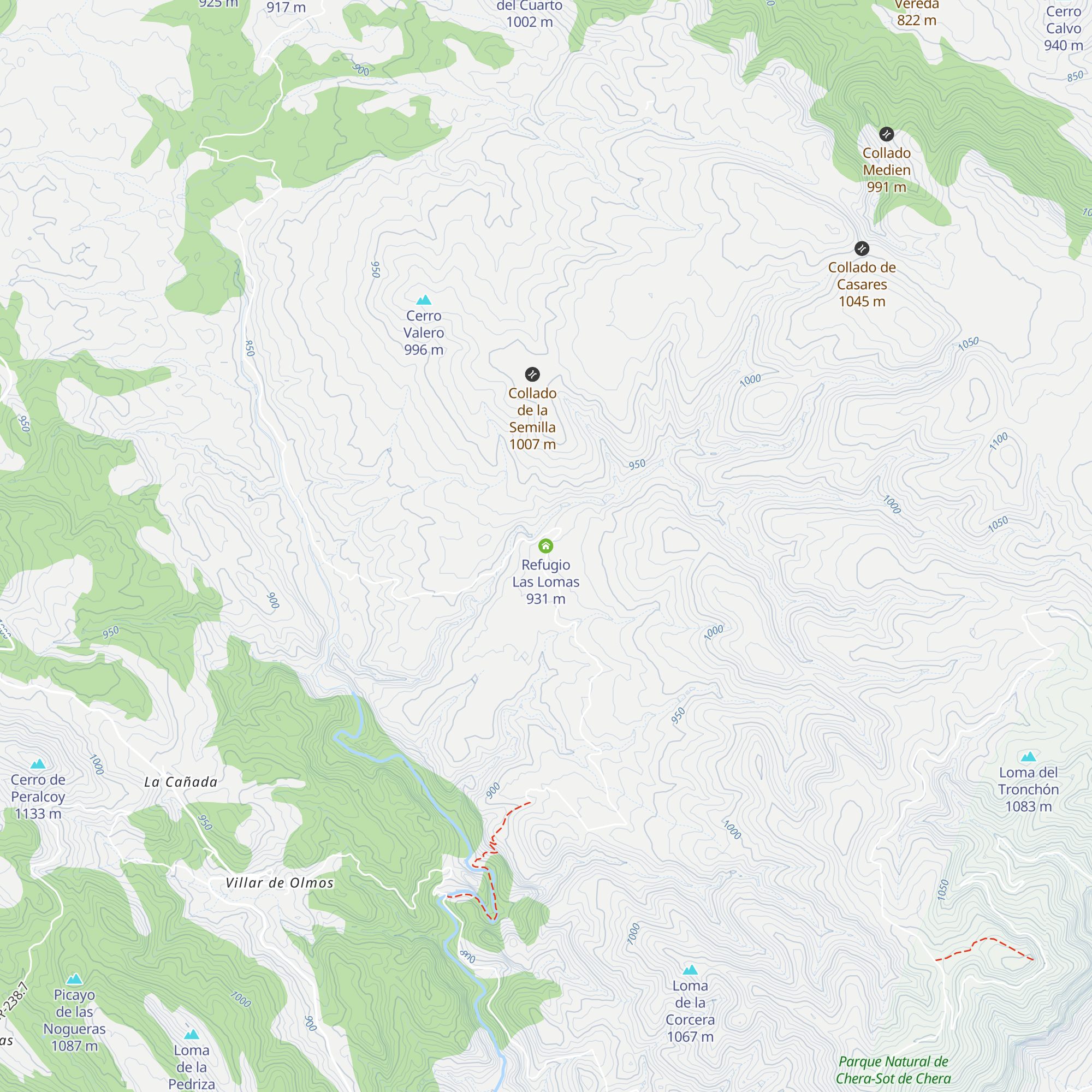 Refugio Las Lomas map