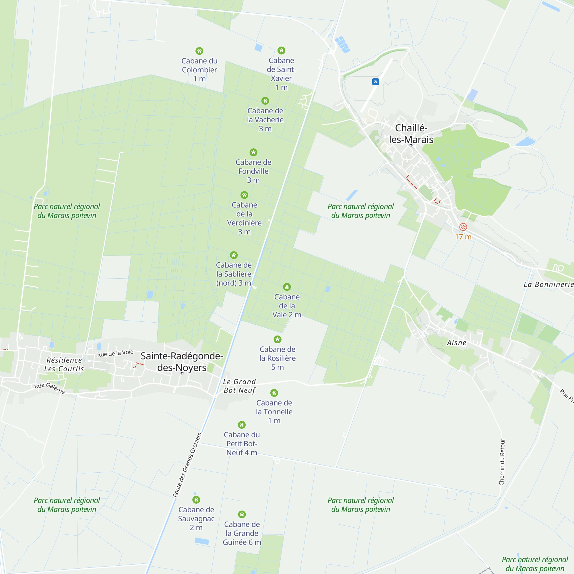 Cabane de la Vale map