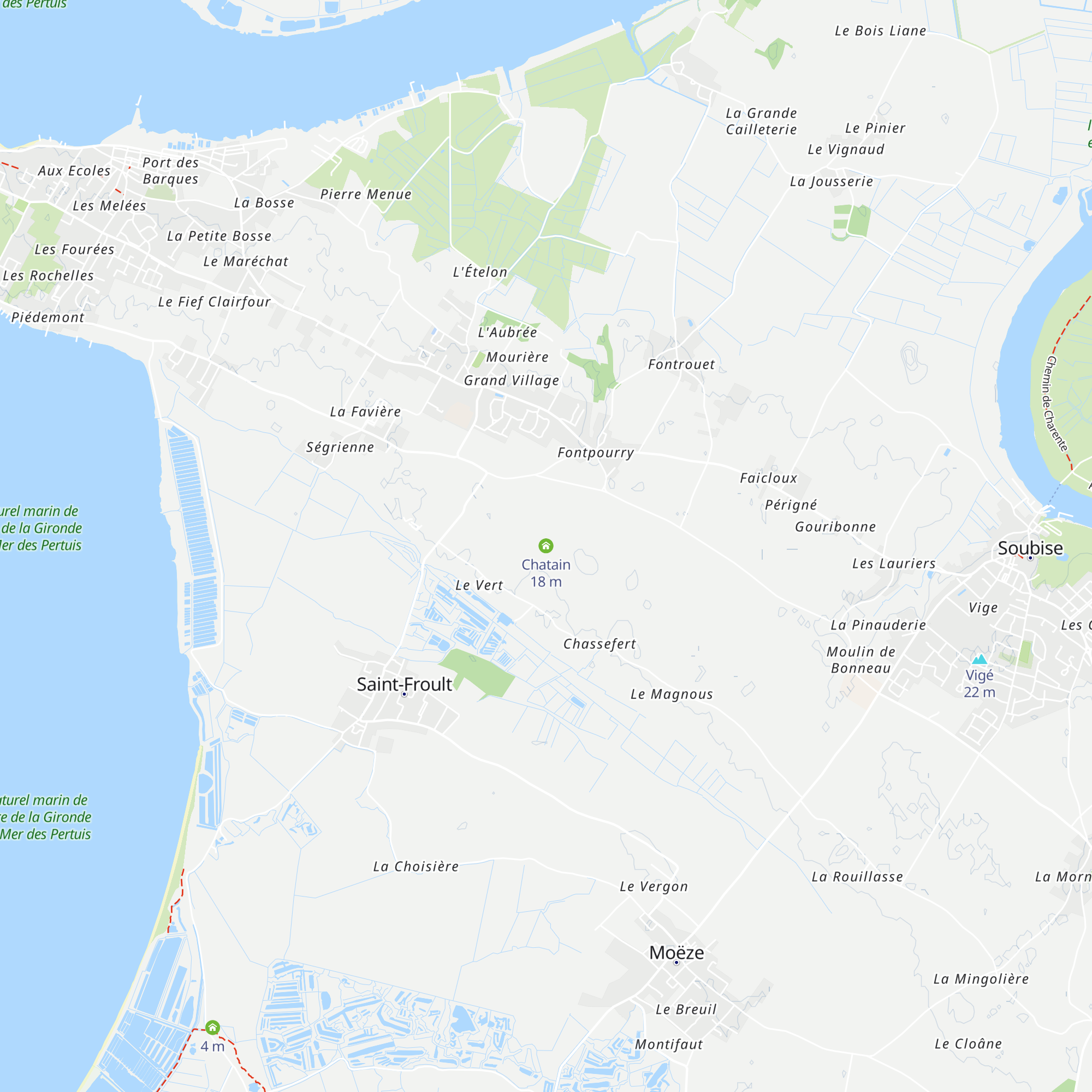Chatain map