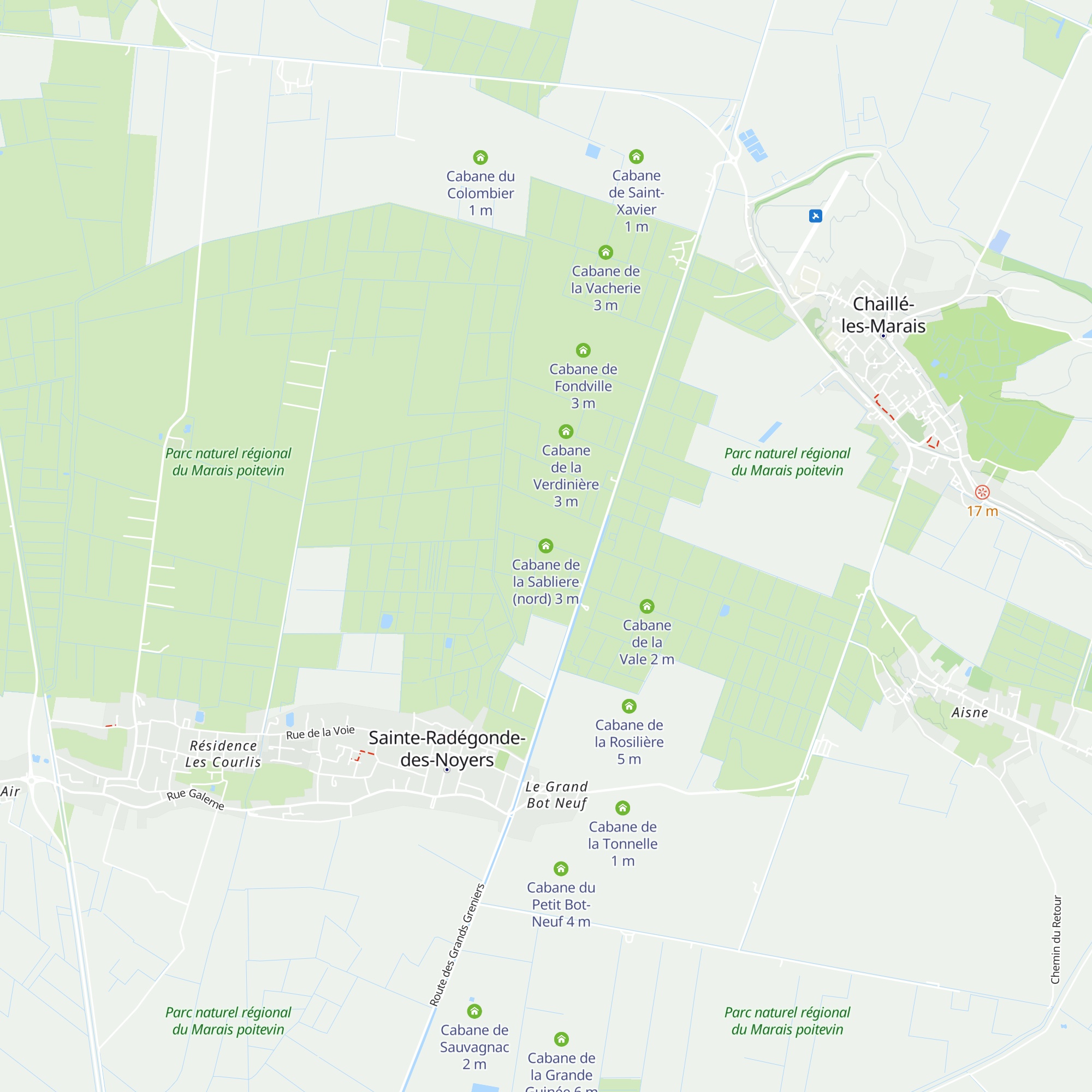 Cabane de la Sabliere (nord) map