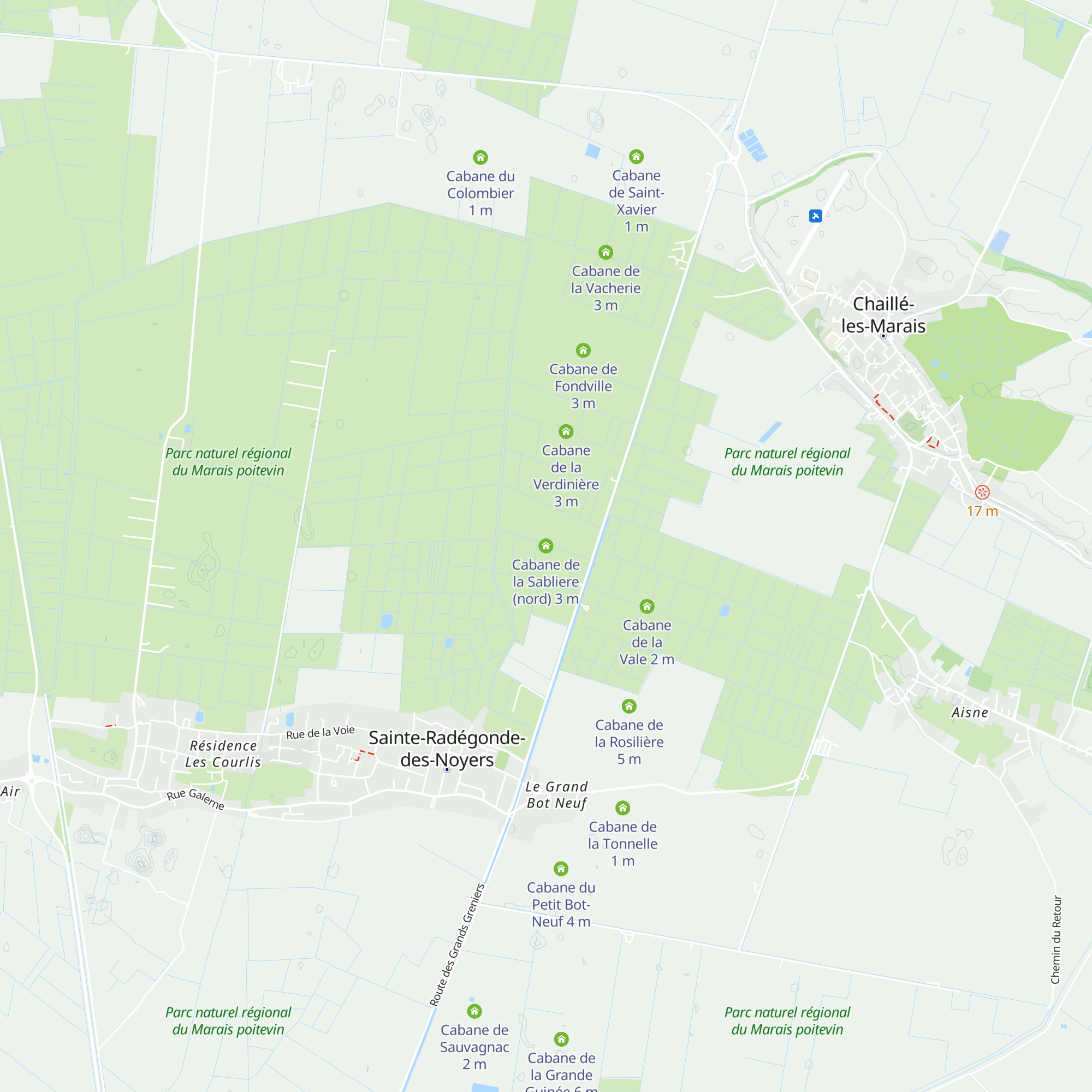 Cabane de la Sabliere (nord) map