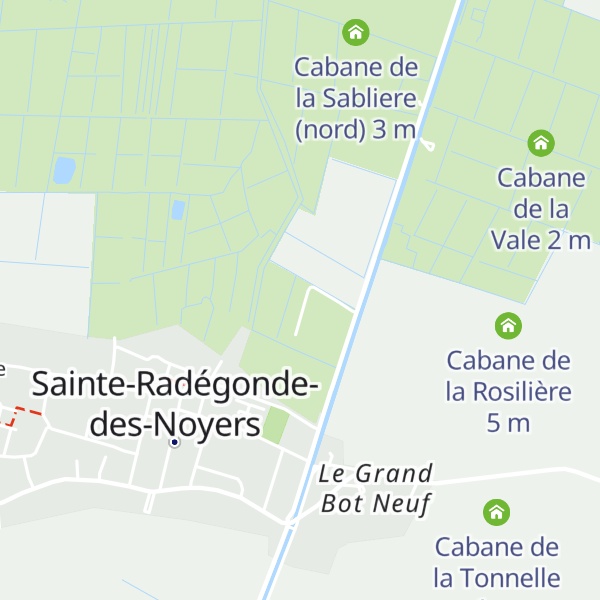 Map of Cabane de la Sablière (sud)