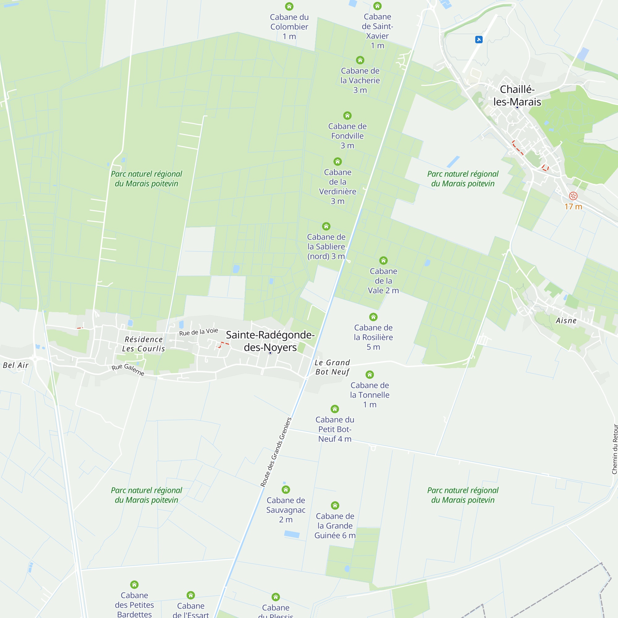 Cabane de la Sablière (sud) map