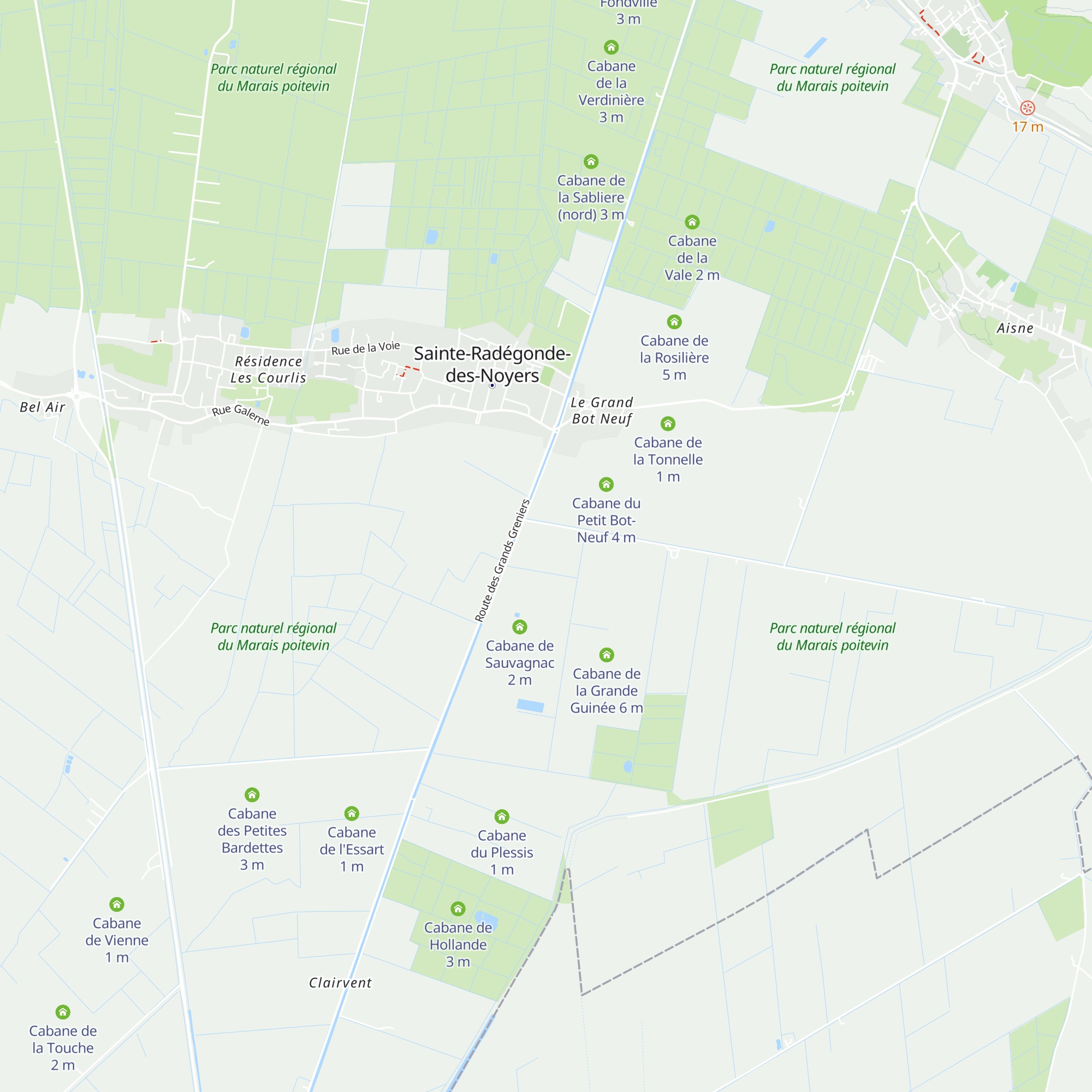 Cabane de la Petite Guinée map