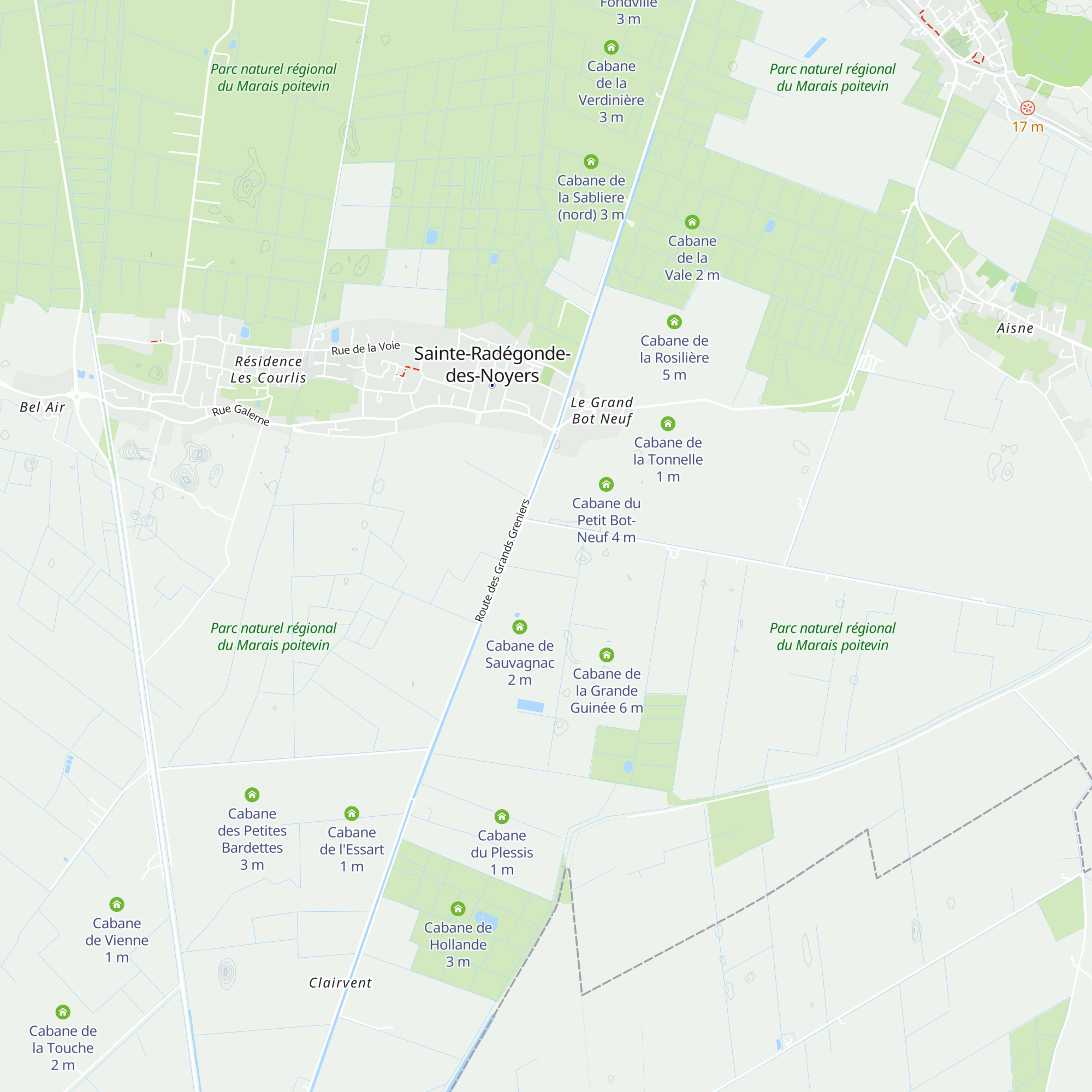 Cabane de la Petite Guinée map