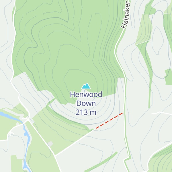 Map of Henwood Down