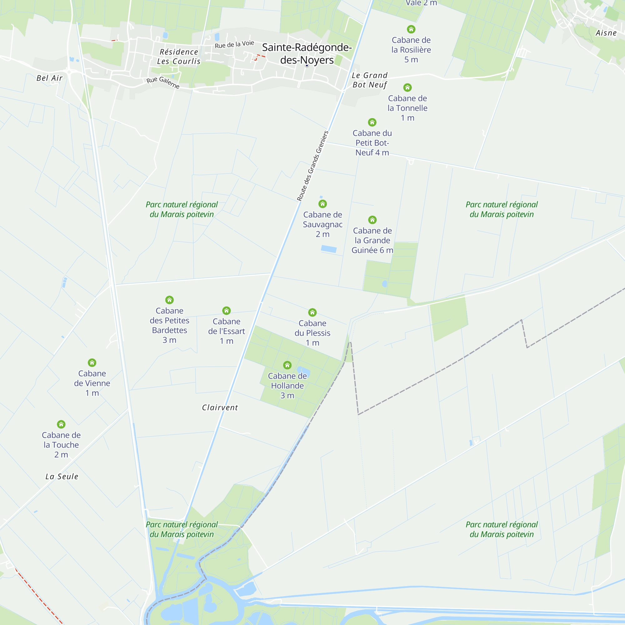 Cabane du Plessis map