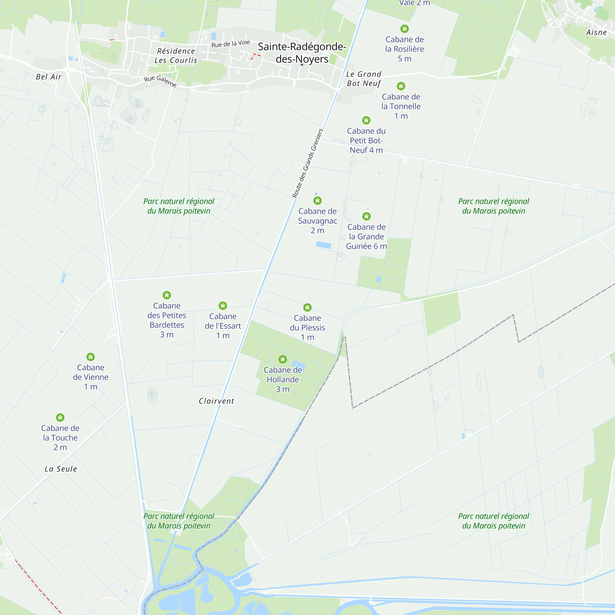 Cabane du Plessis map