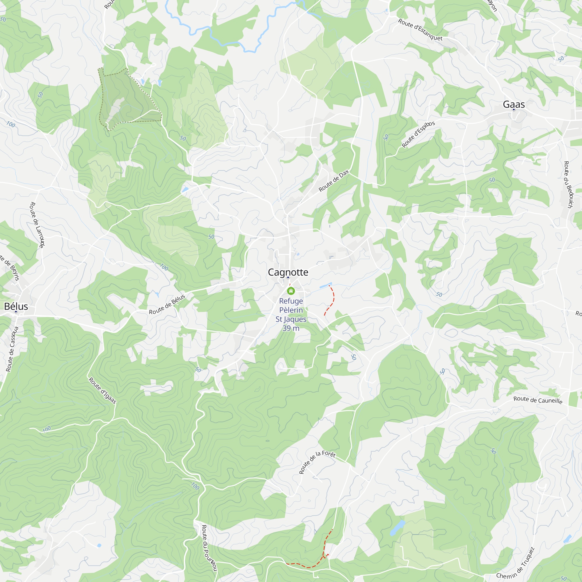 Refuge Pèlerin St Jaques map
