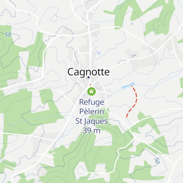 Map of Refuge Pèlerin St Jaques