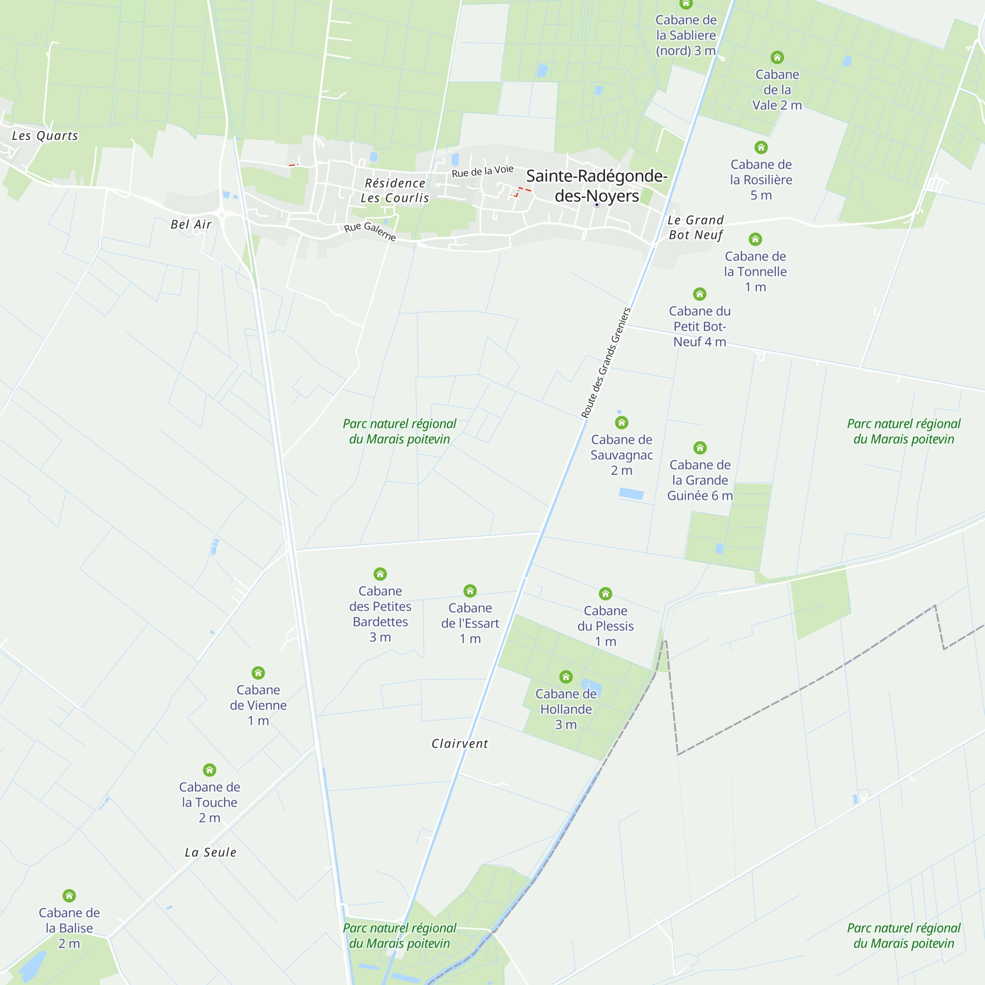 Cabane des Bardettes map