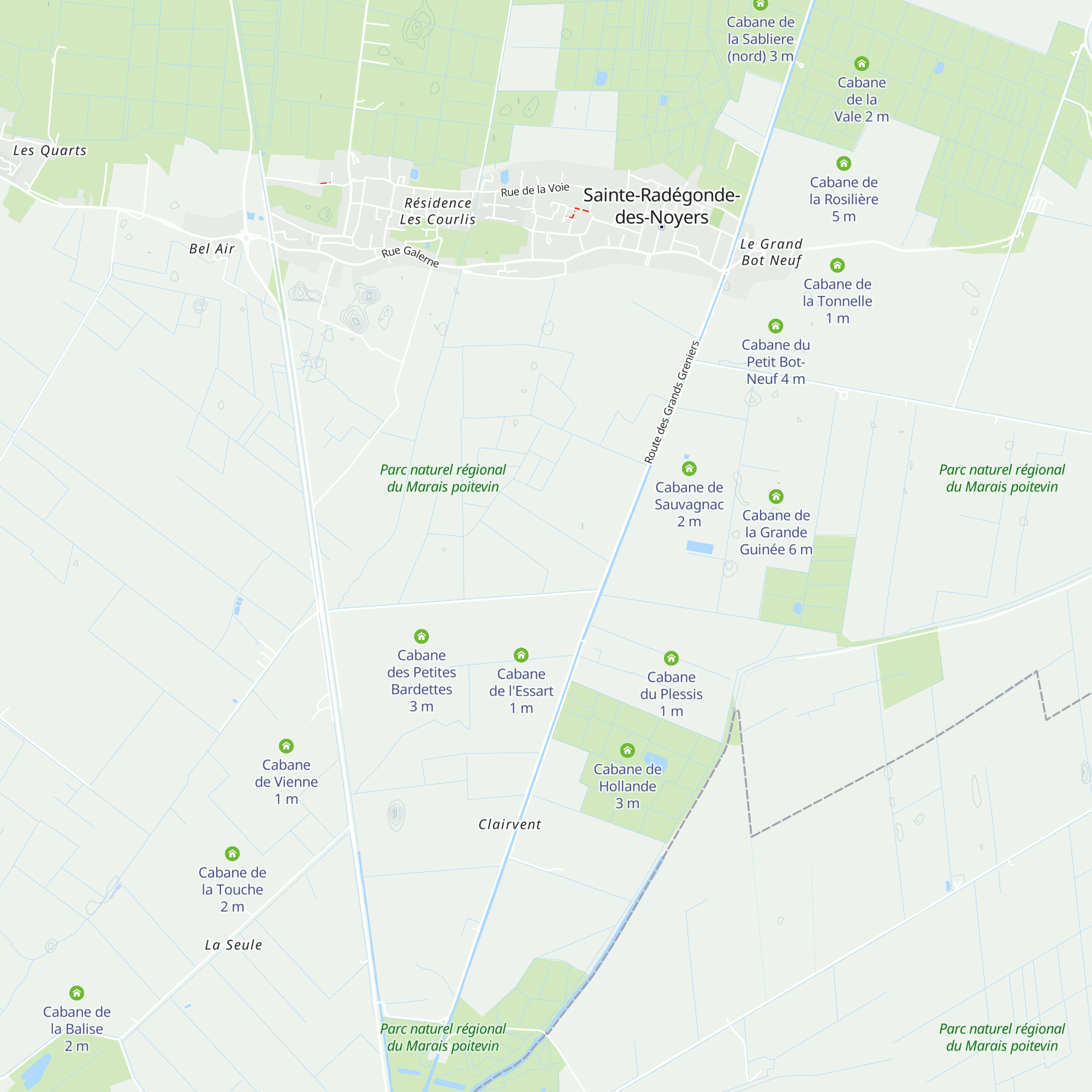 Cabane des Bardettes map