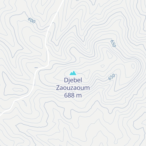 Map of Djebel Zaouzaoum