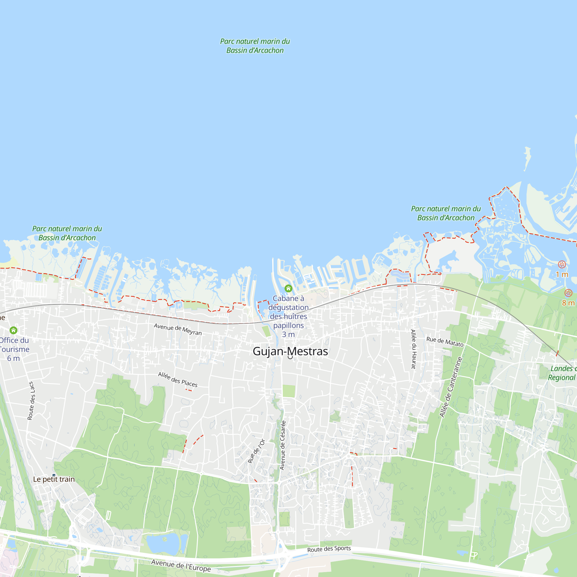 Cabane à dégustation des huîtres papillons map