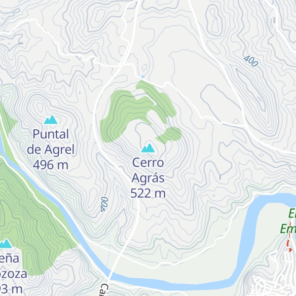 Map of Cerro Agrás