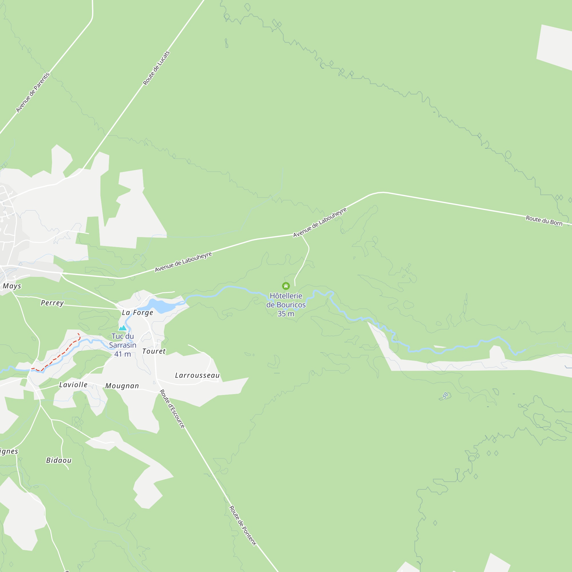 Hôtellerie de Bouricos map