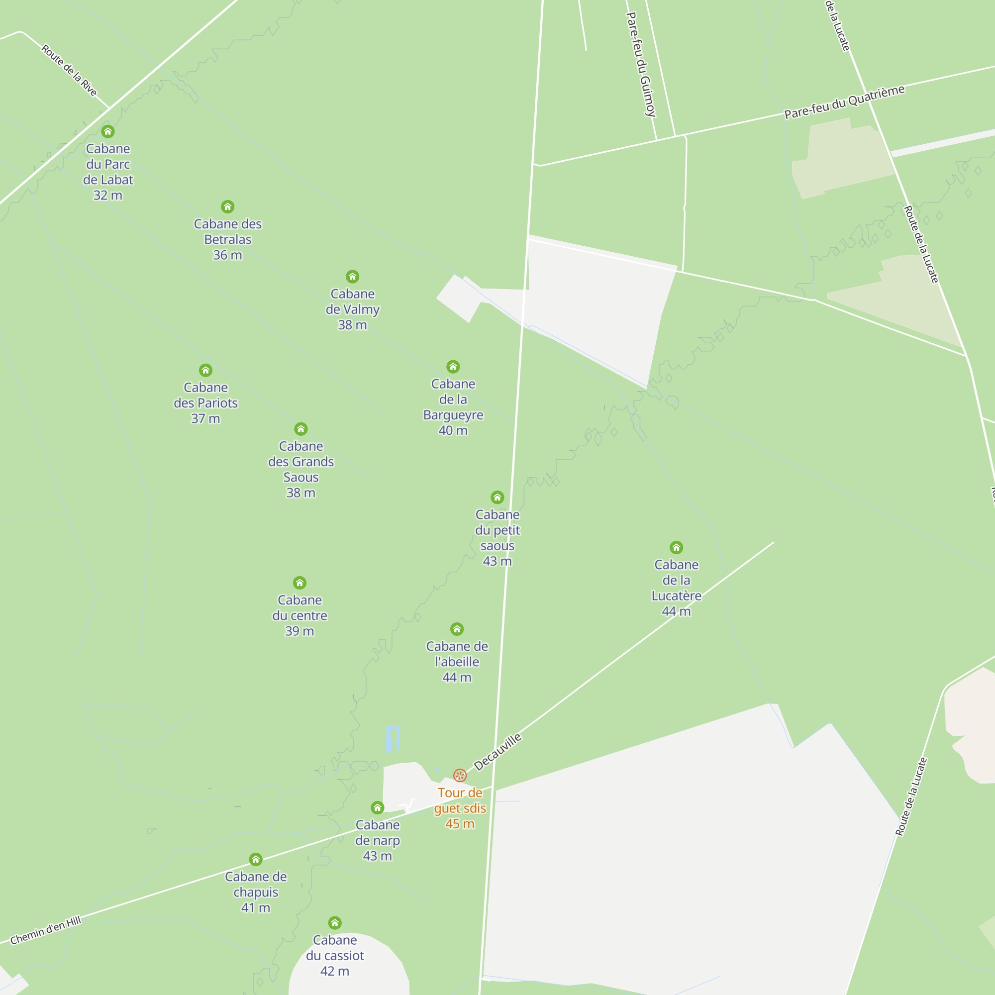 Cabane du petit saous map