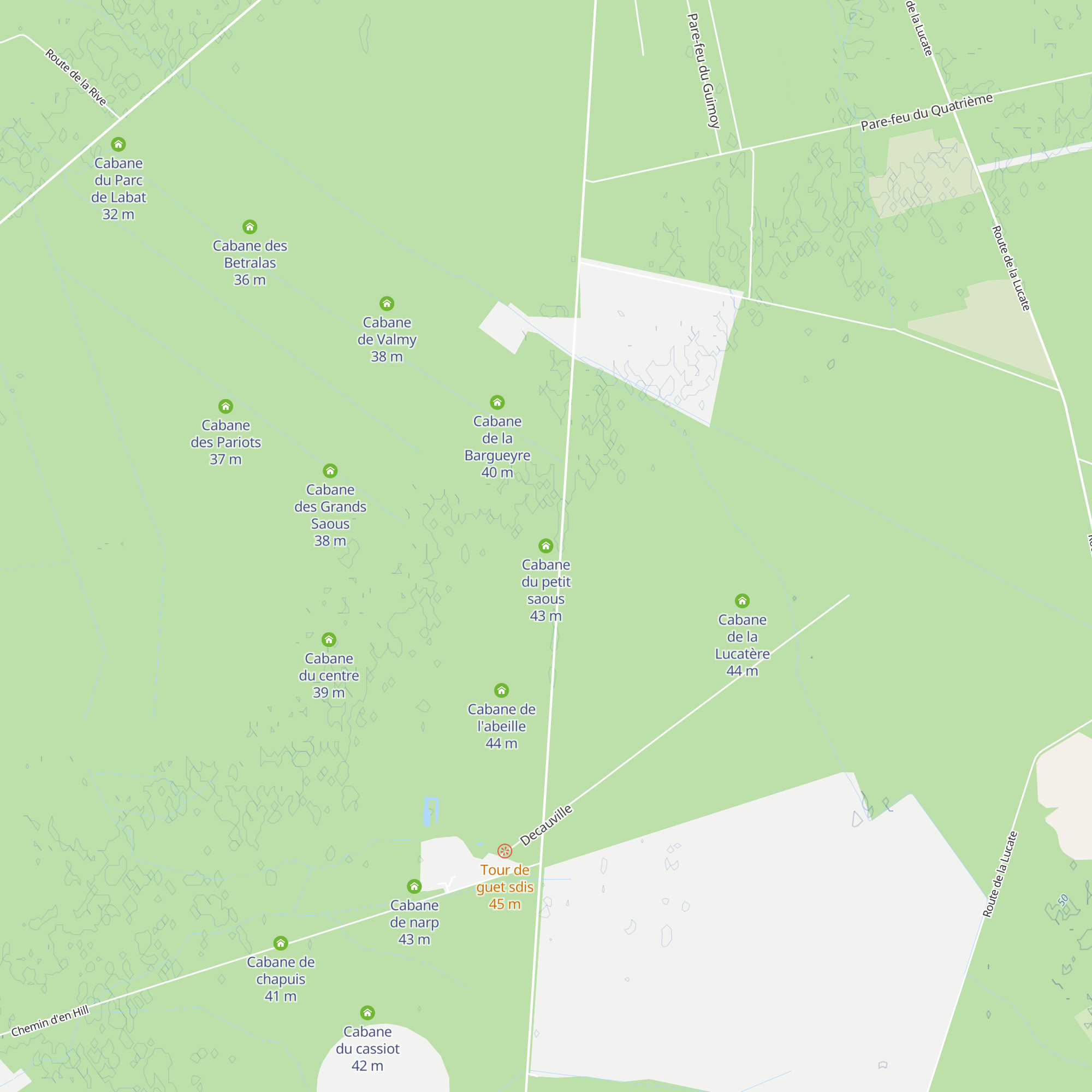 Cabane du petit saous map