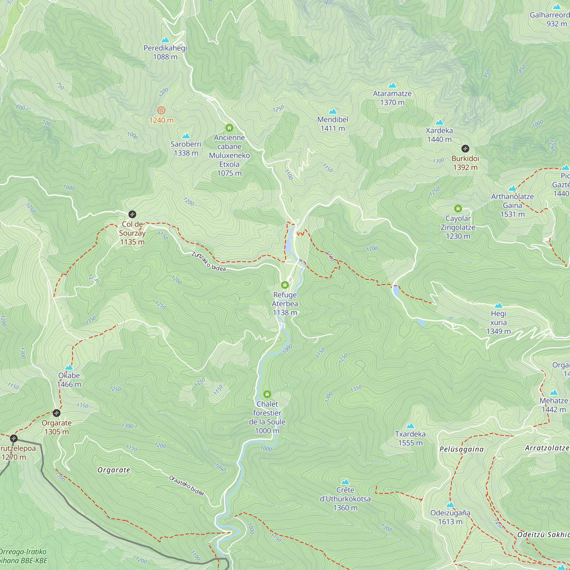 Refuge Aterbea map