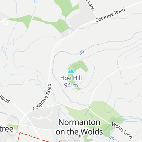 Map of Hoe Hill