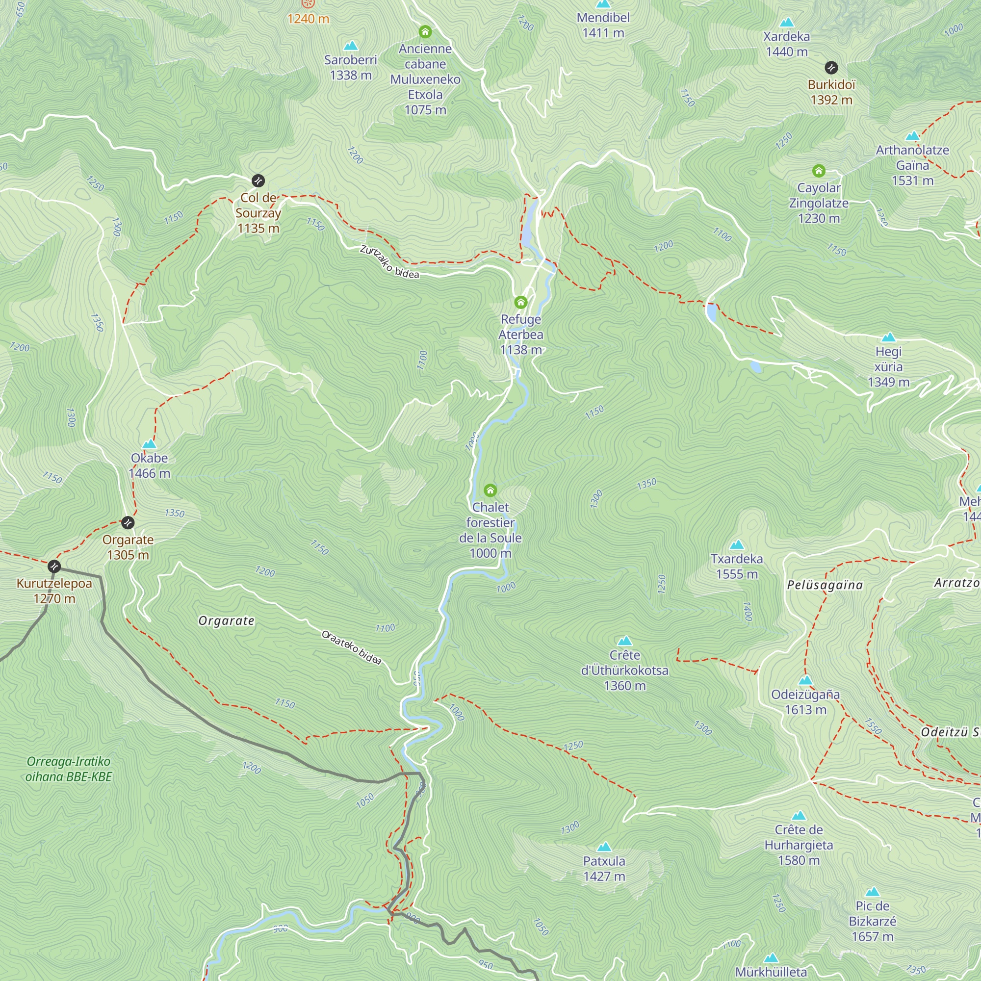 Chalet forestier de la Soule map
