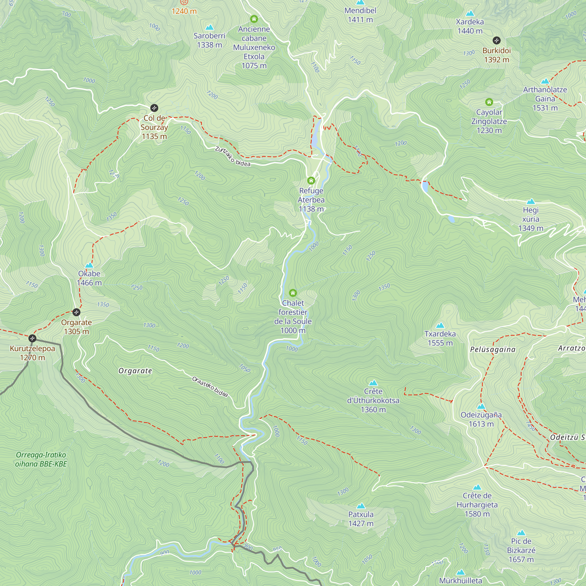 Chalet forestier de la Soule map