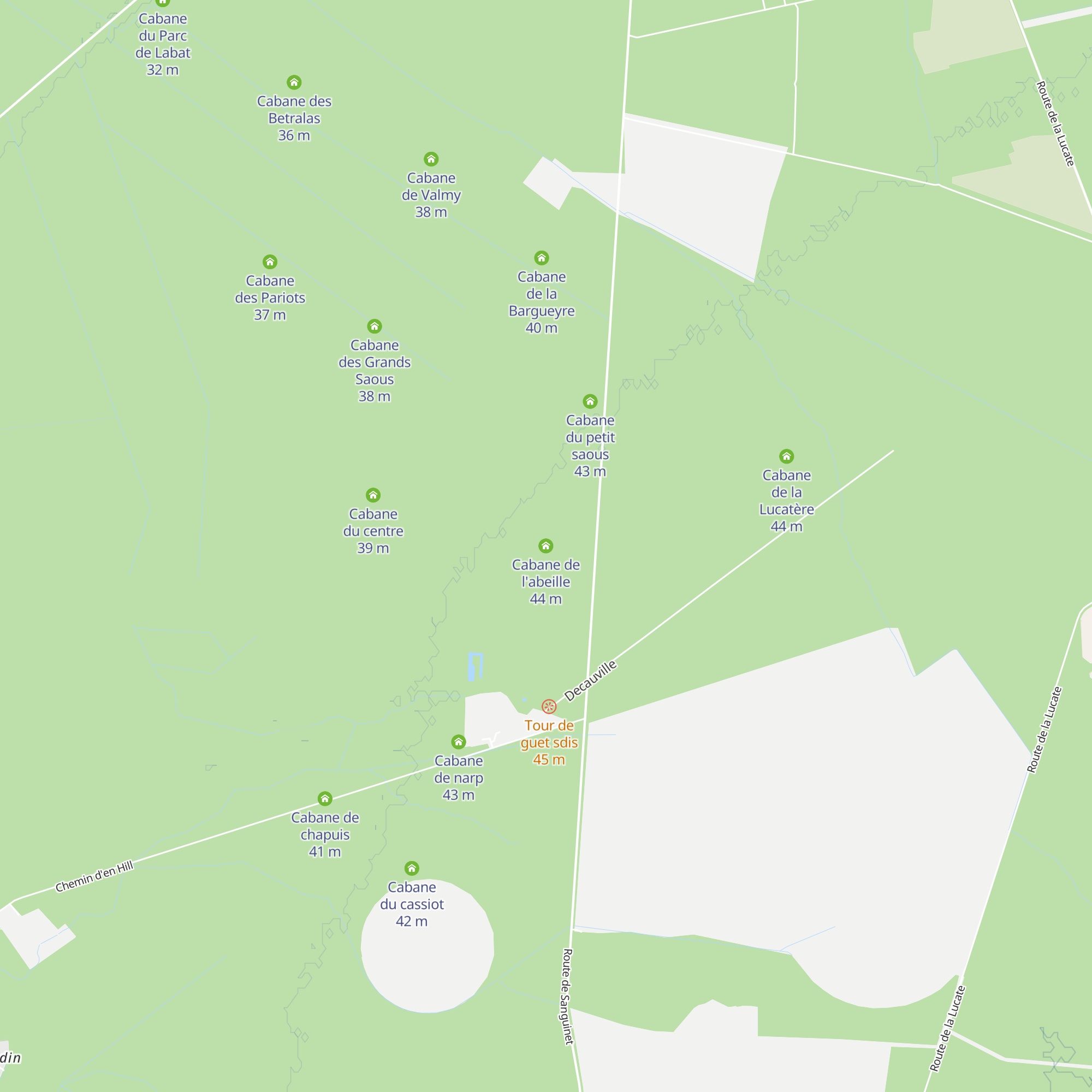 Cabane de l'abeille map
