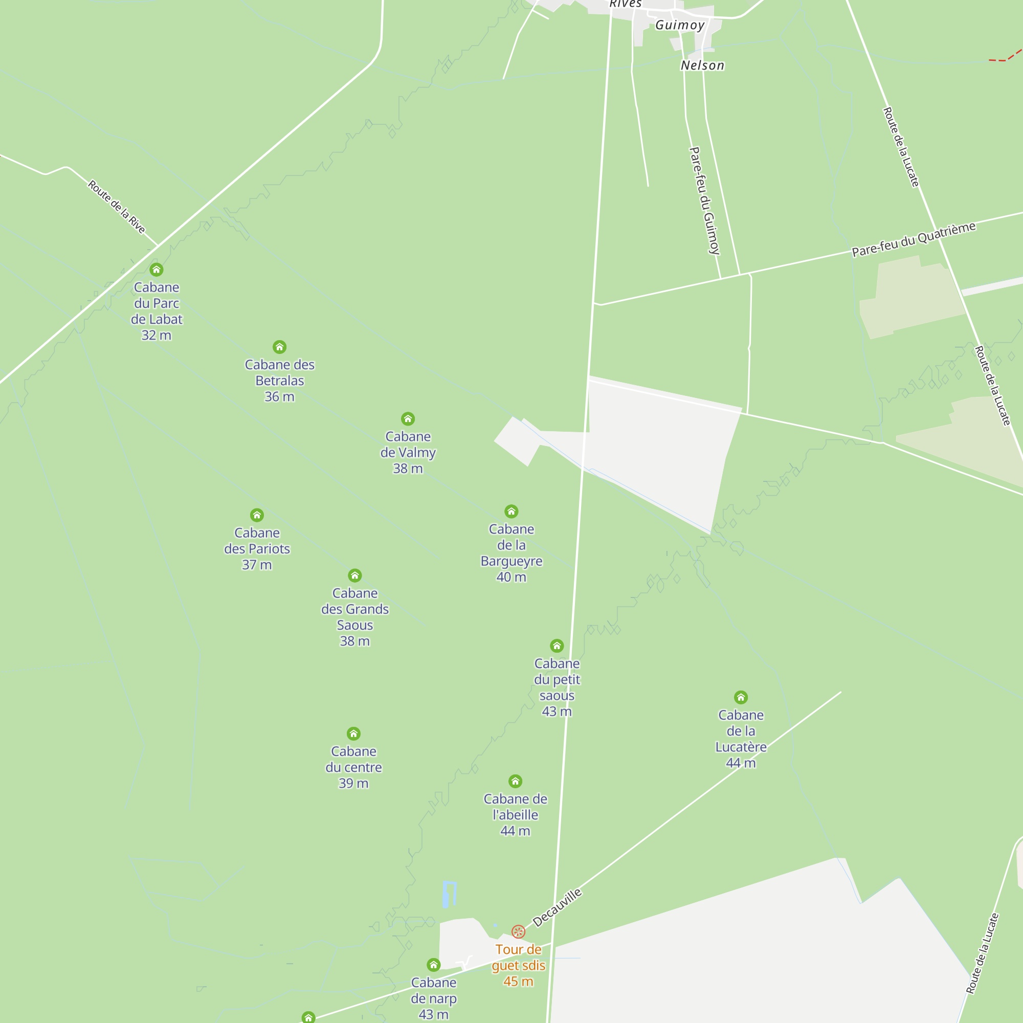 Cabane de la Bargueyre map