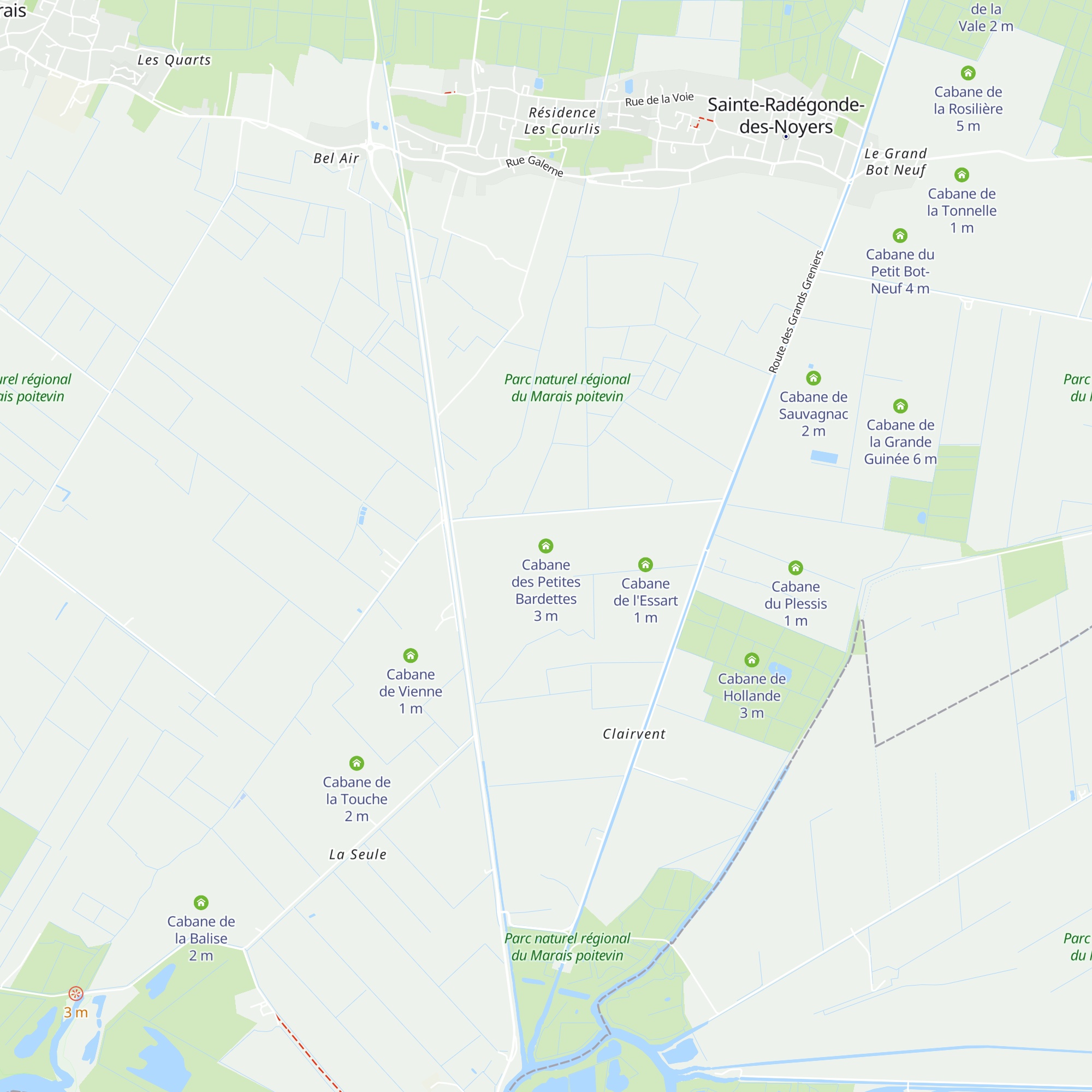 Cabane des Petites Bardettes map