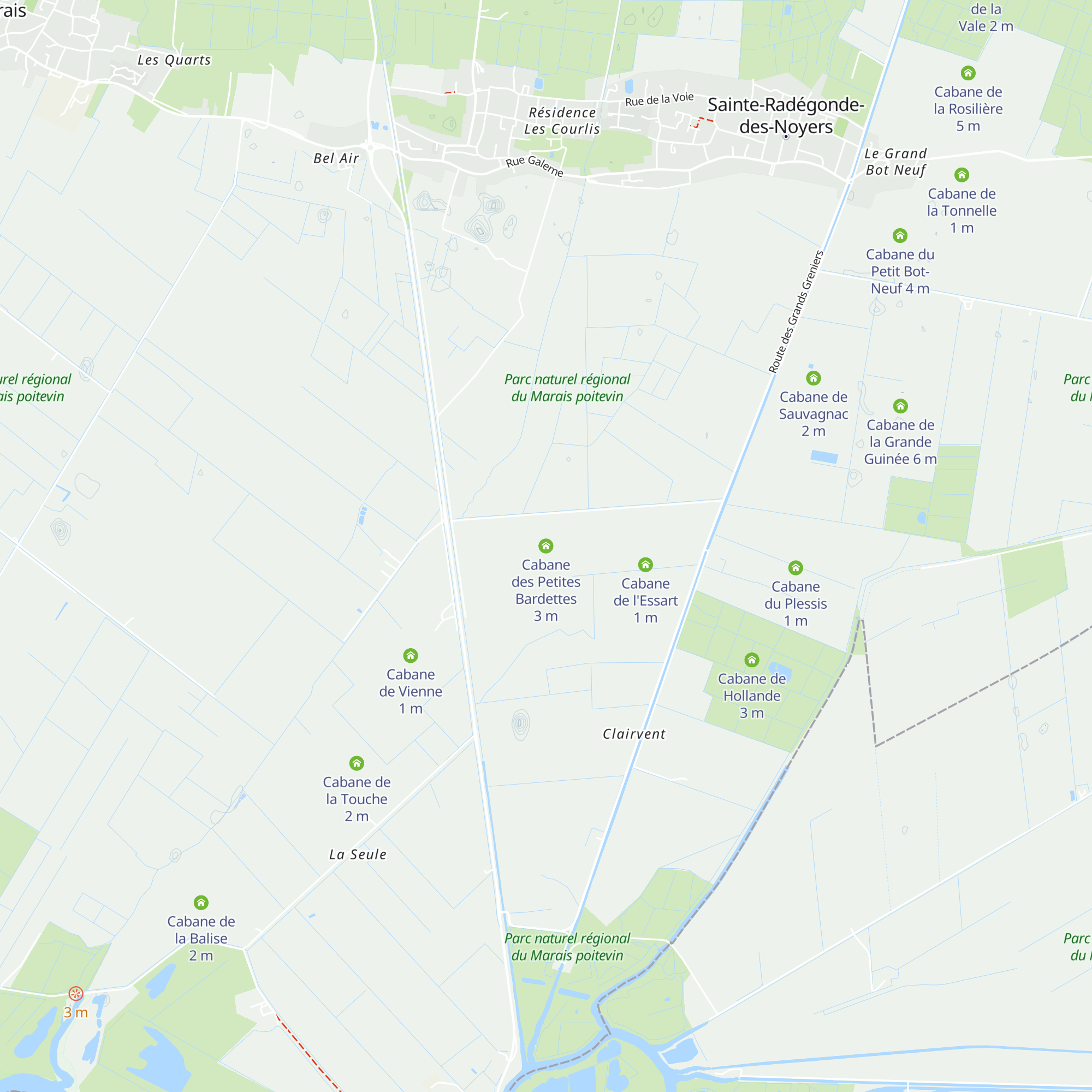 Cabane des Petites Bardettes map