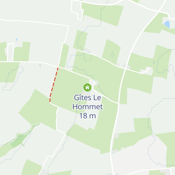 Map of Gîtes Le Hommet