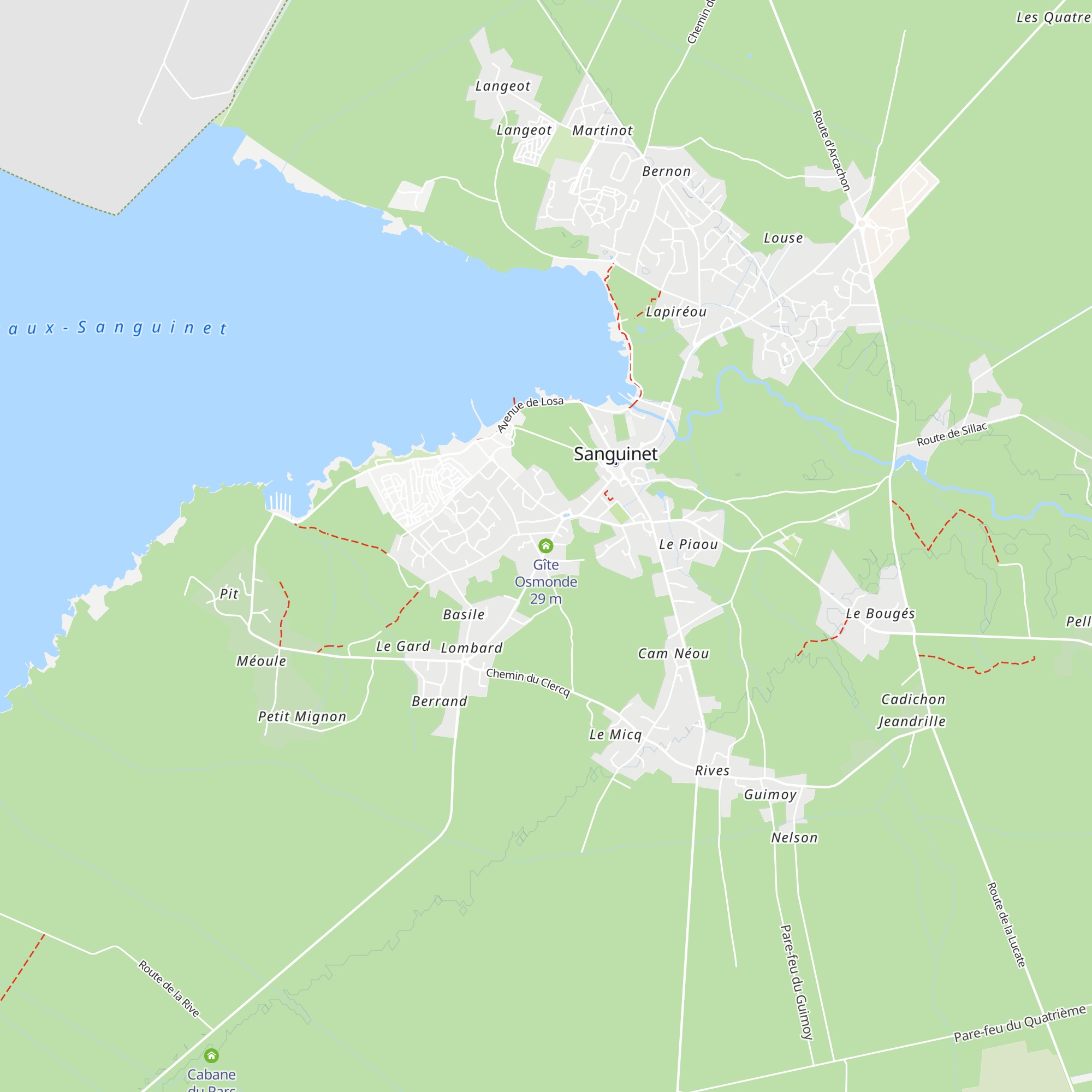 Gîte Osmonde map
