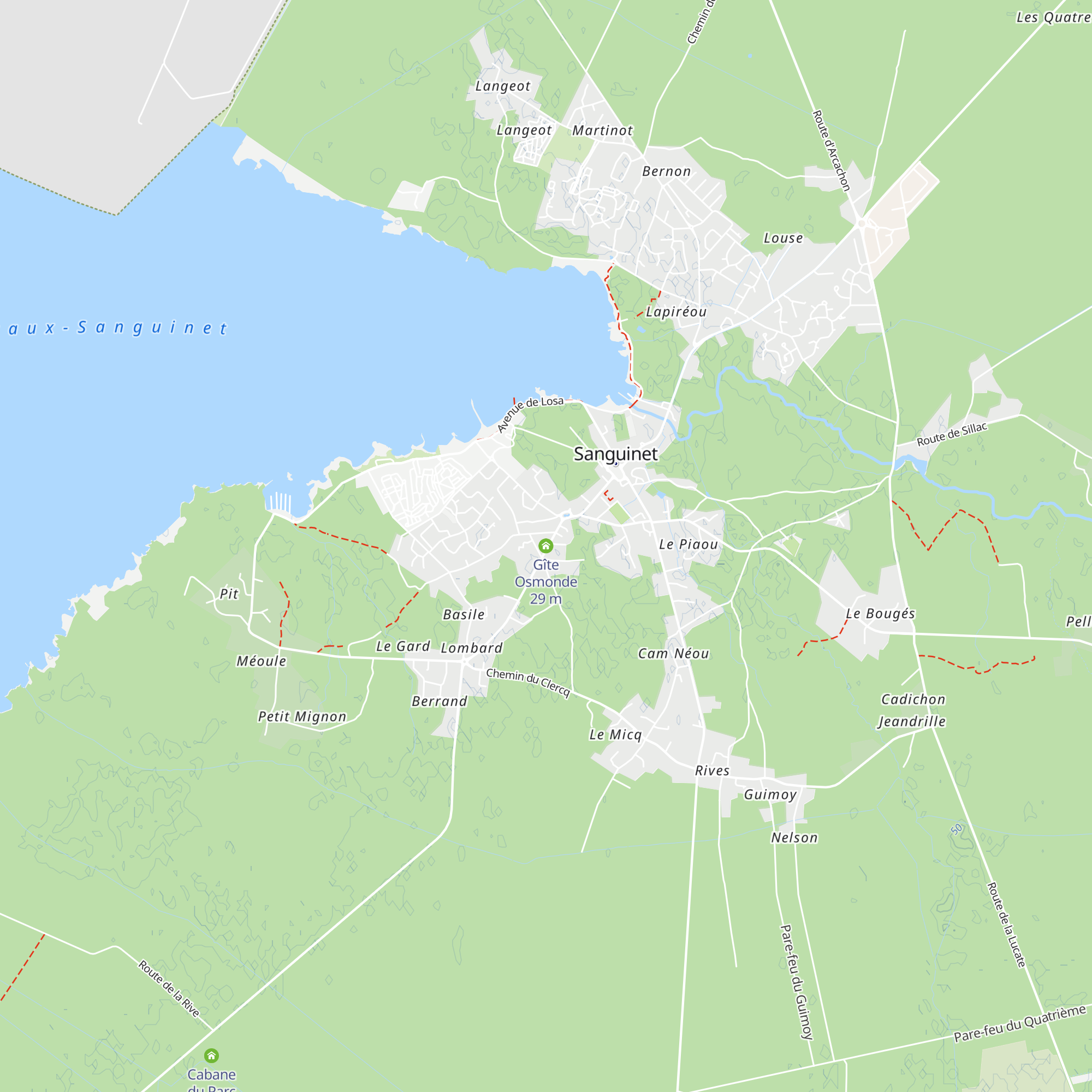 Gîte Osmonde map