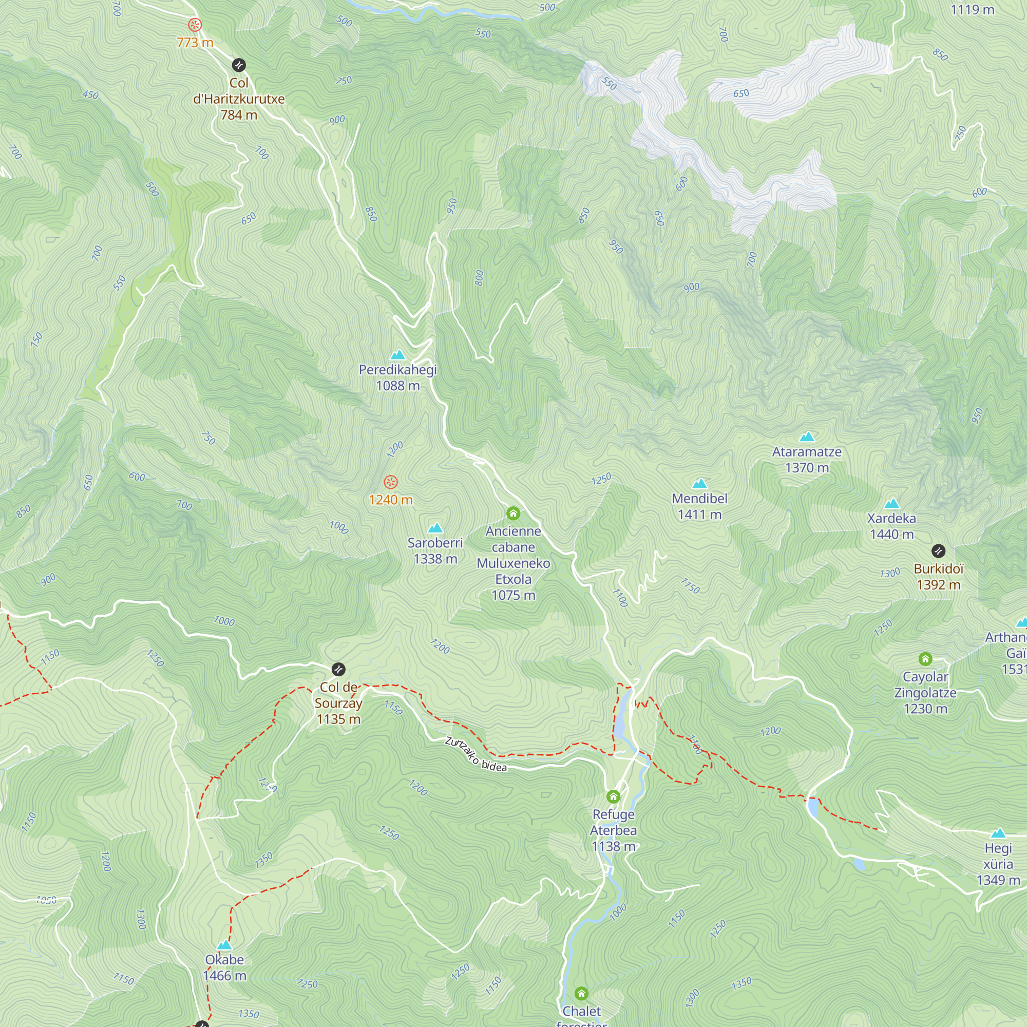 Ancienne cabane Muluxeneko Etxola map