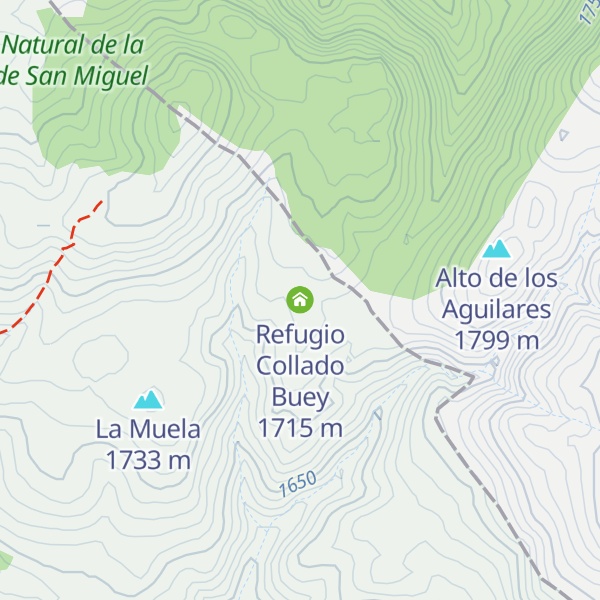 Map of Refugio Collado Buey