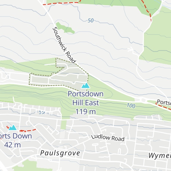 Map of Portsdown Hill East