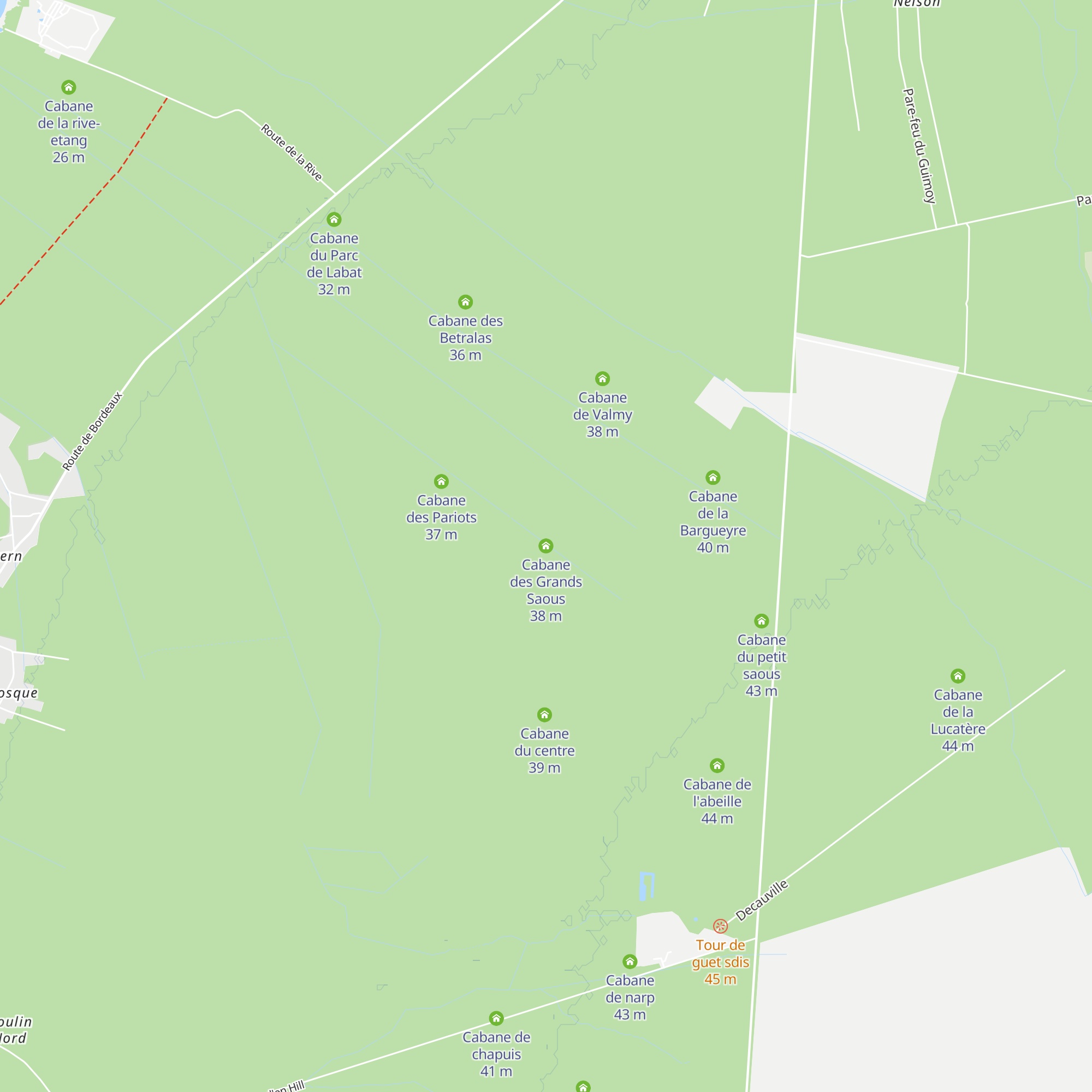Cabane des Grands Saous map