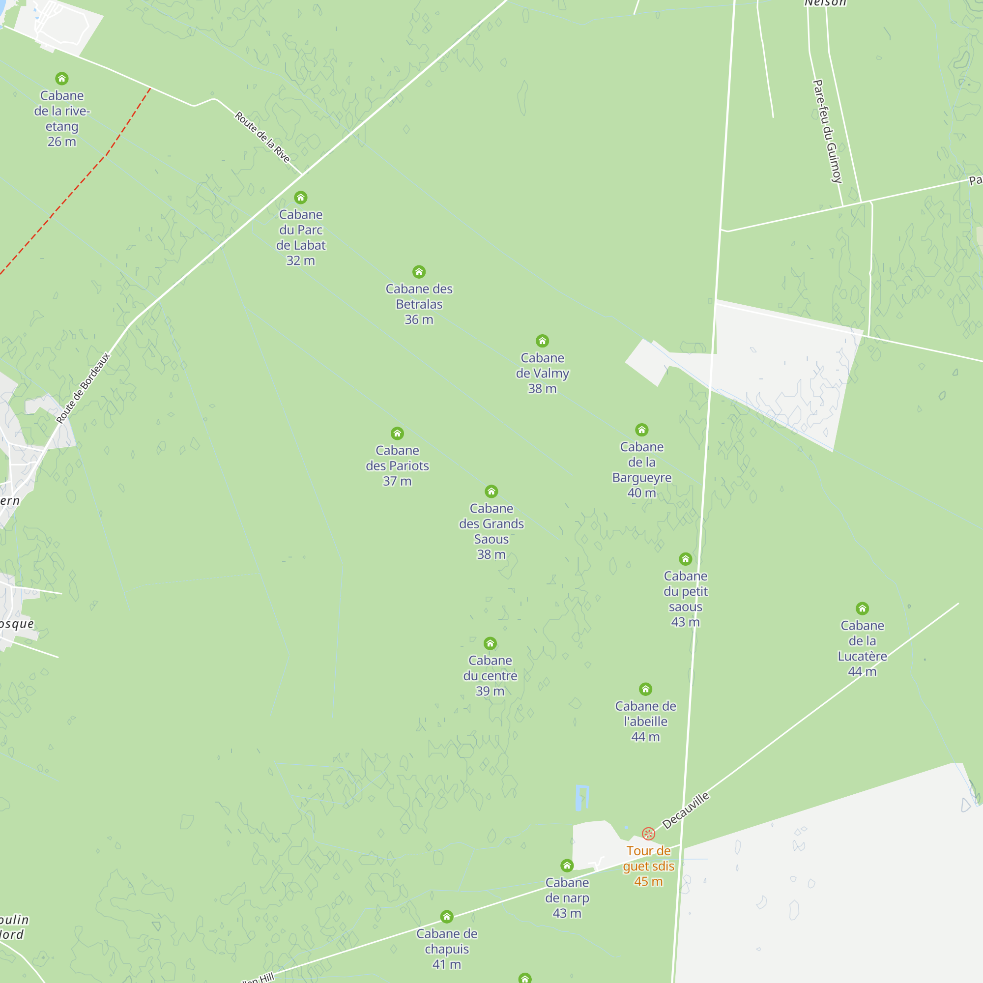 Cabane des Grands Saous map