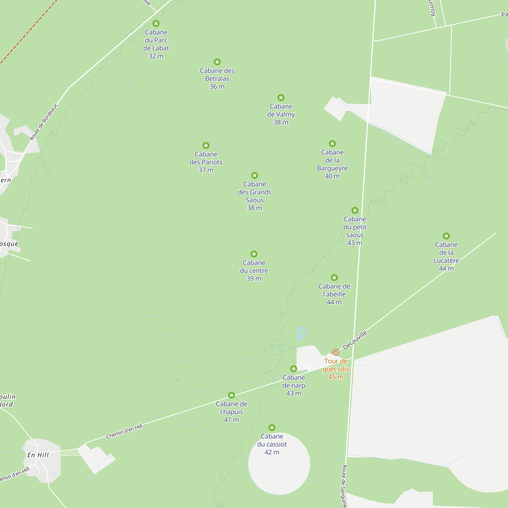 Cabane du centre map