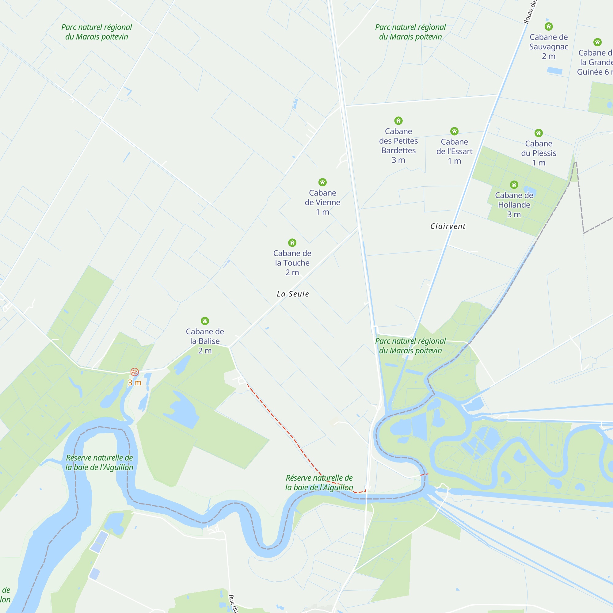 Cabane de la Seule (nord) map