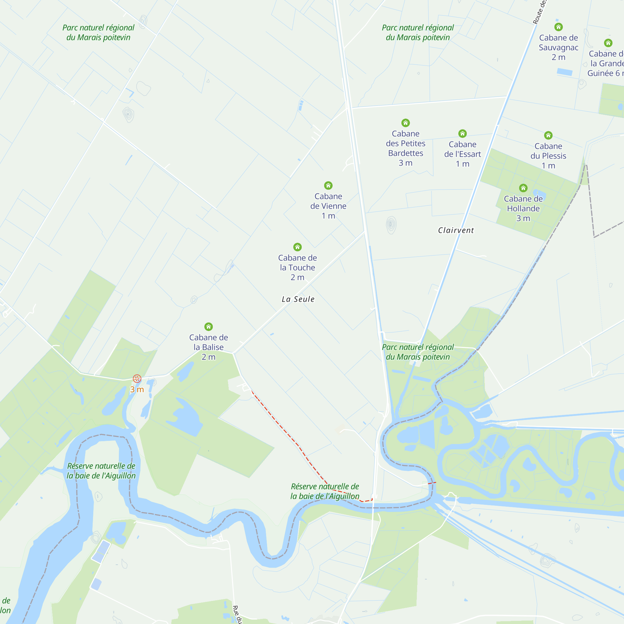 Cabane de la Seule (nord) map
